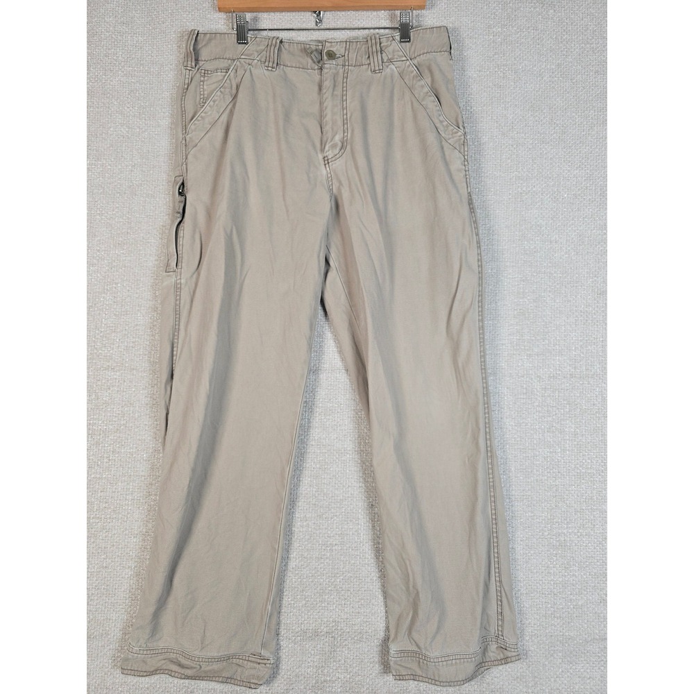 Old Navy Mens‎ Y2K Utility Canvas Pants Khaki Tan Cotton 34x31 Workwear